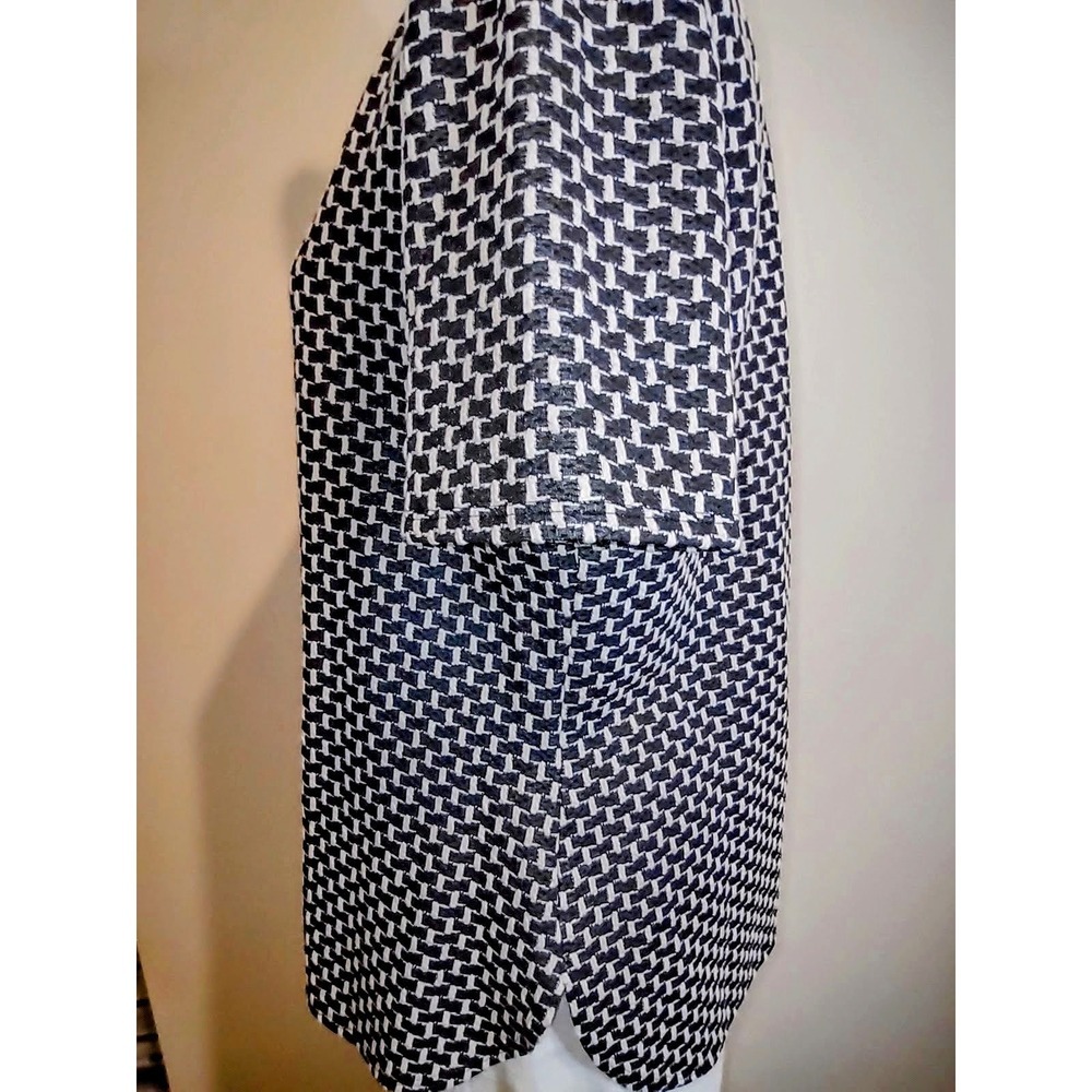 Vintage Style Knit Top Woven Texture Short Sleeve Career Work Casual - Large - Picture 5 of 10